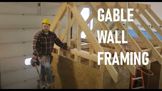 How to Frame a Gable Wall  Roof Framing Part 5 [upl. by Macy]