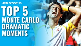 Top 5 Dramatic Tennis Moments from Monte Carlo 😱 [upl. by Akinal]