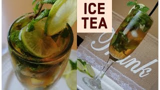 Lemon and mint ice teaഐസ് ടീ [upl. by Rozelle]