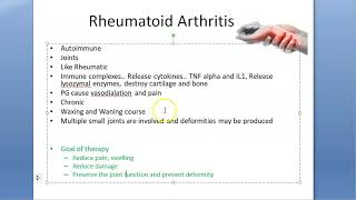 Pharmacology 242 a Anti Rheumatoid Drugs Arthritis RA DMARD Disease modifying Methotrexate classify [upl. by Lenka396]