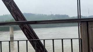 The infamous quesnel walking bridge over the Fraser River and apparently a dangerous place to be ha [upl. by Madelin]