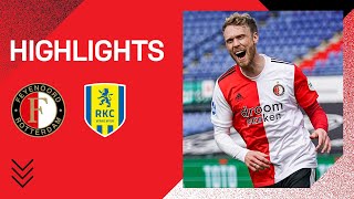 Highlights  Feyenoord  RKC Waalwijk  Eredivisie 20202021 [upl. by Anowahs]