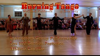 Instructors Group Performance  Los 100 Barrios Porteños  Alberto Castillo  Burning Tango 2024 [upl. by Warfourd]