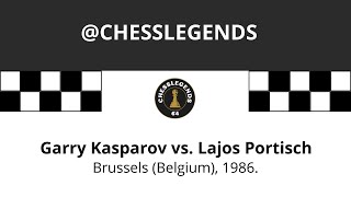 Garry Kasparov vs Lajos Portisch Brussels Belgium 1986 [upl. by Ekrub]