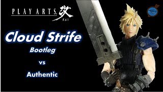 Play Arts Kai Cloud Strife FF7 Remake Authentic vs Bootleg No Box version English [upl. by Jolynn]