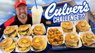 Culvers 10 Double Deluxe Butter Burger Challenge w Cheese Curds [upl. by Kate524]