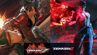 Tekken 7 vs Tekken 8 All Character Rage Art On Burning Stage [upl. by Aennaej863]