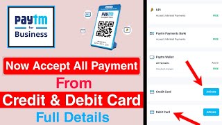 Paytm Business Merchant How to Accept money From Credit amp Debit Card [upl. by Joelie590]