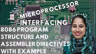 8086 PROGRAM STRUCTURE AND ASSEMBLER DIRECTIVES WITH EXAMPLE   DR SHAZIA HASAN [upl. by Elizabet]