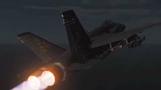 DCS  Long Range Night Time Hornet Carrier Sorties  Virpil Controls [upl. by Aseyt265]