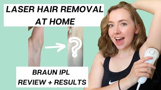 LASER HAIR REMOVAL AT HOME IPL Review amp Results 12 Weeks Braun Silk Expert 5 [upl. by Nadnarb]