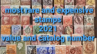 2021 most rare and expensive stamps worldwide value and catalog number p1 [upl. by Hsilgne346]