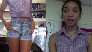 DIY How to Cut Jeans into Highwaisted Shorts Foolproof trick [upl. by Klarika]