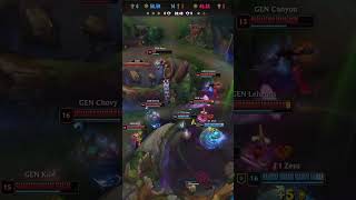 T1 vs Gen G Teamfight Worlds 2024 Semifinals Game 3 worlds2024 t1 leagueoflegends faker akali [upl. by Onimixam]