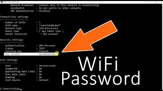 CMD  Show WiFi Password  How to Find your WiFi Password Windows 1087XP [upl. by Elgna]