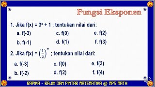 Fungsi Eksponen Matematika SMASMK Kelas X [upl. by Lemar]