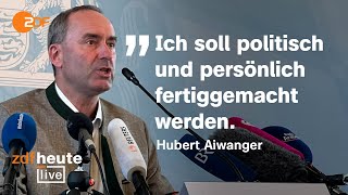 Aiwanger entschuldigt sich und lehnt Rücktritt ab  Statement und Analyse bei ZDFheute live [upl. by Sirrot453]