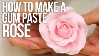 How to Make a Large Rose from Gum Paste  Cake Tutorials [upl. by Bivins]