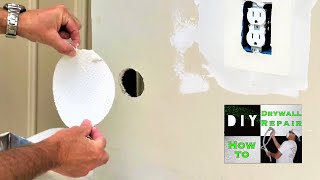 Easiest way to repair a drywall hole ever Contractor tips Diy tricks [upl. by Nosliw]