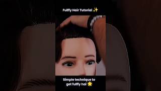 Fulffy hair tutorial 🔥 hairstyle shorts haircare haircut glowup [upl. by Mercier]