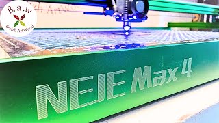 Testing the NEJE MAX 4 a large and powerful laser engraver 😳 [upl. by Ammadas721]