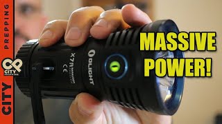 Olight Marauder X7R review flashlight compact powerhouse [upl. by Anirbus]