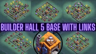 BUILDER HALL 5 BASE WITH LINK  Builder Base 5 Copy Link  bestbuilder base 5 copy link [upl. by Nyllewell22]