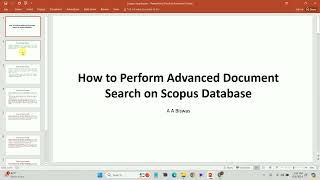 Advanced Document Search in Scopus [upl. by Kravits857]