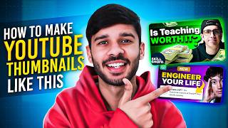 How to Make a Thumbnail with Glow Effect  Beginners  Devesh Sharma [upl. by Jeuz]