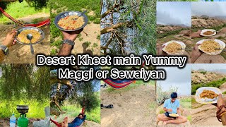 Desert Yummy spicy Maggi Recipe  Breakfast Maggi amp Doodh Sewaiyan full enjoy [upl. by Sulokcin]