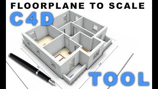 C4D Tool  Floor Plan not in scale  Fit2Scale Tool [upl. by Nawud392]