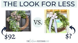 DIY HIGH END WREATH LOOK FOR LESS DUPE PERFECT FOR SPRING SUMMER AND INTO FALL [upl. by Fritzie307]