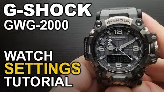 Gshock GWG 2000  Watch settings tutorial  module 5678 [upl. by Lamaaj]