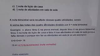 Como Funcionam As Notas Bimestrais Professor Dener [upl. by Gudren]