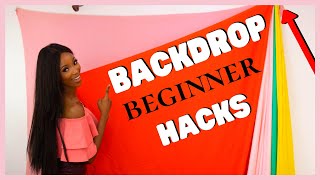 How To Hang Backdrops Without Using A Backdrop Stand  Beginner Studio Filming Setup on a Budget [upl. by Culley]