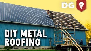 How To Install DIY Metal Roofing House or Barn [upl. by Rosalyn]