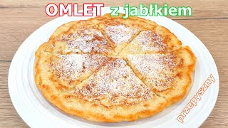 Przepyszny omlet z jabłkiem 🍏 szybkie ciepłe śniadanie lub kolacja w kilka minut 👌 prosty posiłek 👍 [upl. by Lammaj]