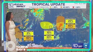 Tracking the Tropics NHC monitoring 3 different areas for potential development [upl. by Rehpotsrihc679]