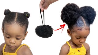 vin aprann fè 2 fo chou pou timoun mwen bay tout ti detay HAIRSTYLE FOR KIDS [upl. by Eanod]