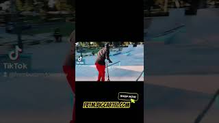 Extreme scooter tricks skatepark scooter shop hats skateboard frombummytomoney [upl. by Dougal891]