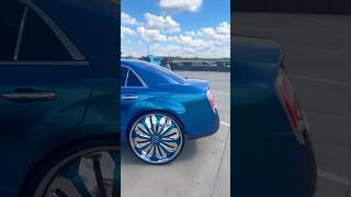 Outrageous Chrysler 300 on 30” DUB Floaters at the Carshow [upl. by Esiom]