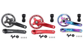 DJC Bike Crankset 104BCD with Chainring BSA Bottom Bracket with Spindle for MTB 1x 2X 3X Speed [upl. by Stacey]