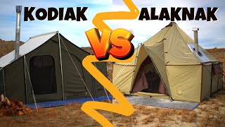 His Canvas Stove Tent was Better Than Mine Kodiak 6170 vs Cabelas 12x12 Alaknak [upl. by Aliam]