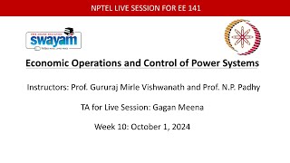 Economic Operations and Control of Power Systems Week 10 [upl. by Ailahk]