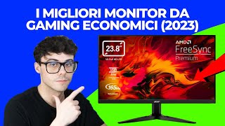 MONITOR DA GAMING ECONOMICO  I MIGLIORI DEL 2023 SOTTO I 200 EURO 144 hz [upl. by Huesman]