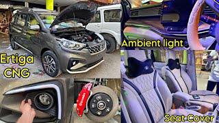 2023 ERTIGA CNG Accessories K4 Ambient Light Gofar carrier New Seat Cover [upl. by Kersten138]