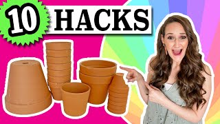 10 Terra Cotta Pot HACKS 🪴 EASY amp CHEAP [upl. by Knutson]