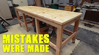 Decent Looking Affordable Workbench with Plywood and 2x4s [upl. by Yatzeck]