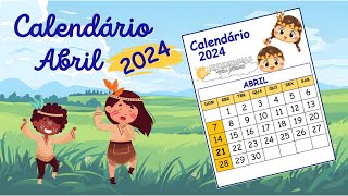 Calendário Abril 2024 [upl. by Ahsilam916]