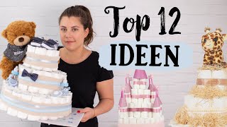 DIY Windeltorten 👶🏼🎁 entdecke 12 zauberhafte Windelgeschenke als Geschenkidee zur Geburt [upl. by Roxine]